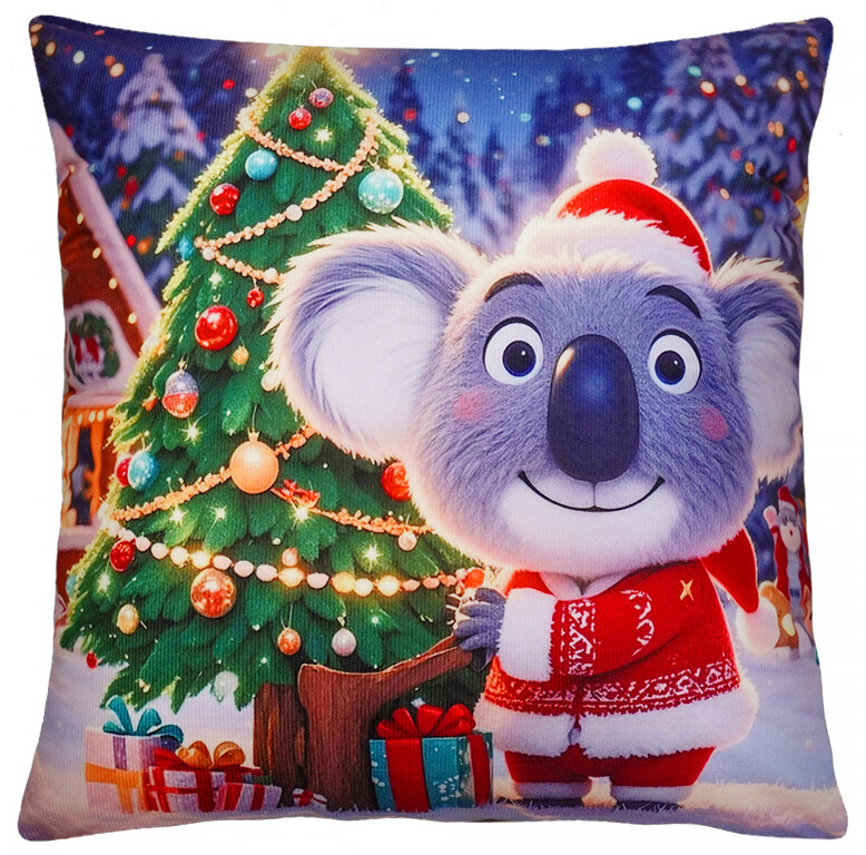 Vánoční polštář CHRISTMAS KOALA 40x40 cm Mybesthome Varianta: Povlak na polštář, 40x40 cm