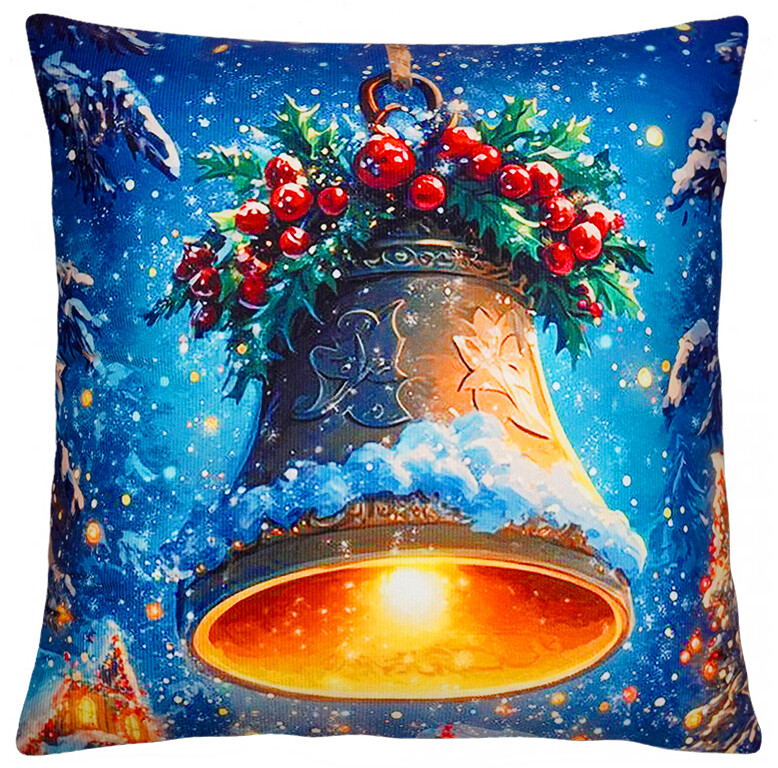 Vánoční polštář CHRISTMAS BELL 40x40 cm Mybesthome Varianta: Povlak na polštář, 40x40 cm