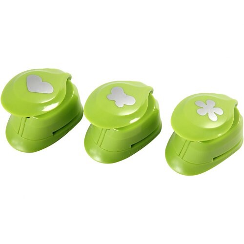 Raznice na papír sada 3 ks - KYTKA, MOTÝL A SRDCE 2,5, cm