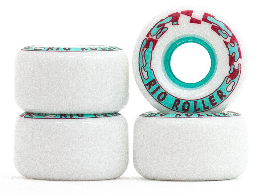 Rio Roller - Mayhem White/Green 58mm/62mm - sada 4 koleček na trekové brusle Velikost kolečka: 58 mm
