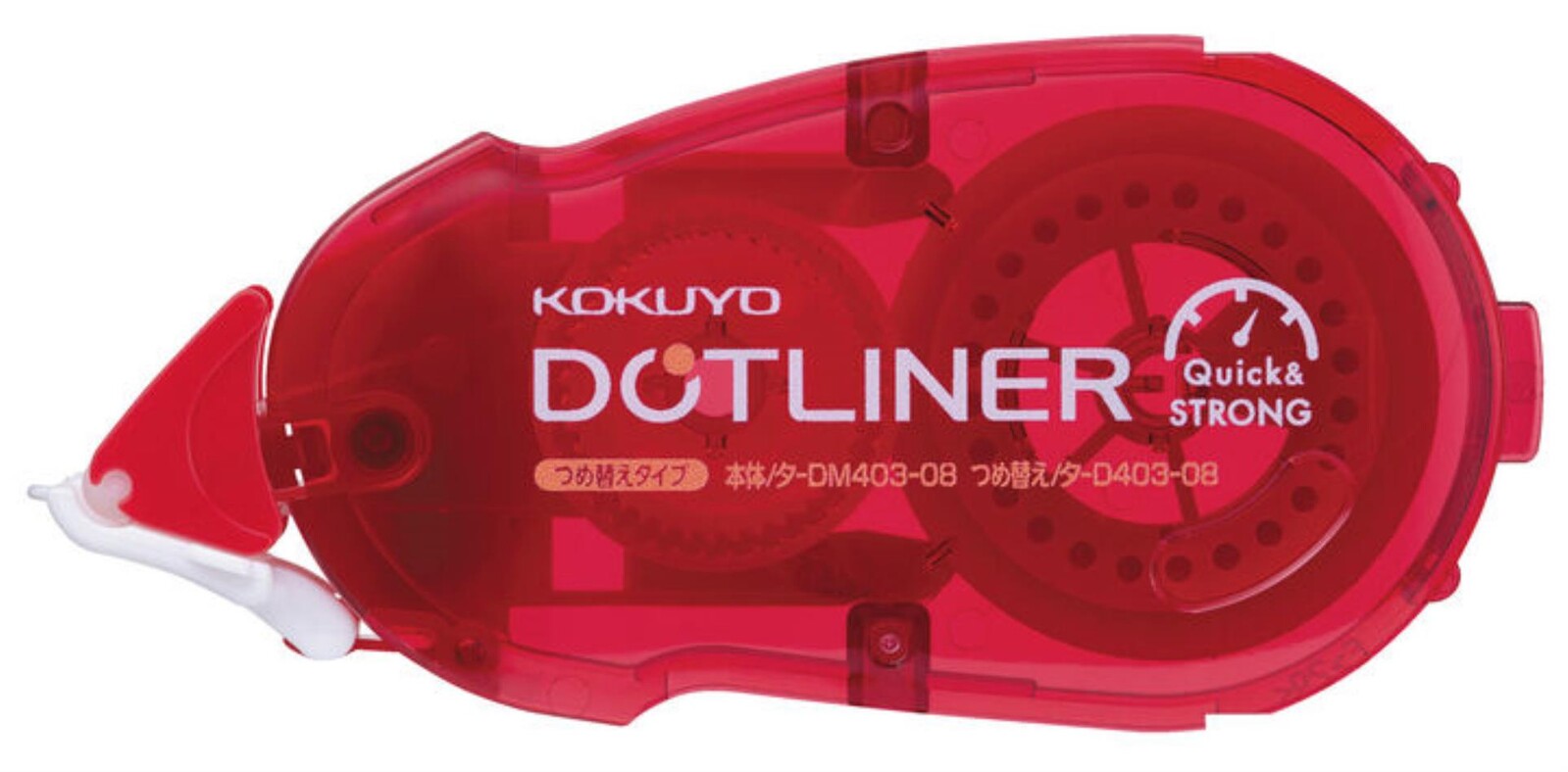 Lepicí roller Kokuyo - s vyměnitelnou náplní, permanentní, 8,4 mm x 16 m, červený