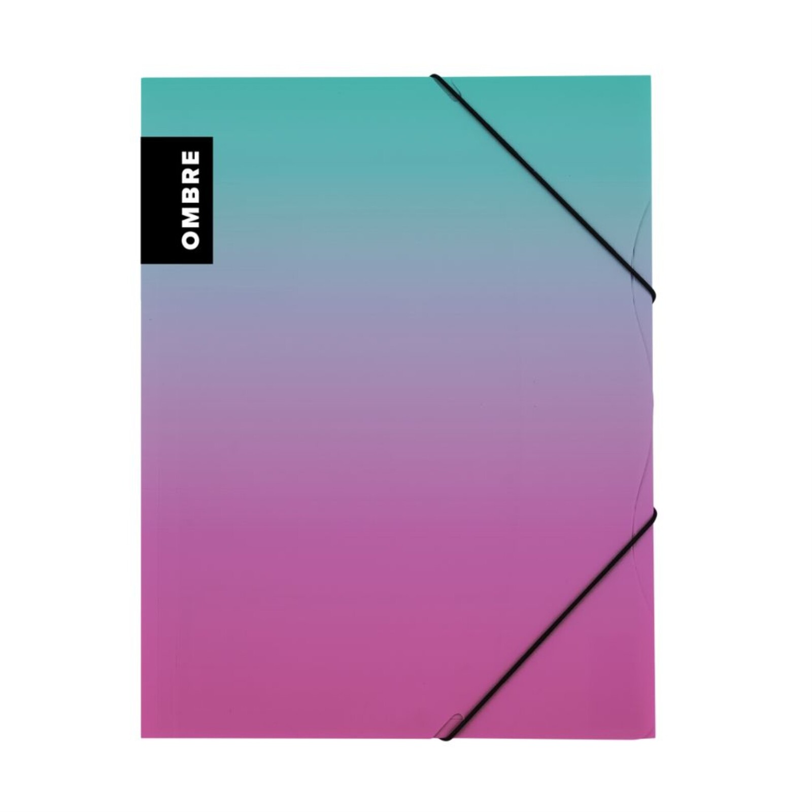 Desky s chlopněmi a gumičkou Ombre - A4, plastové, růžové, 1 ks