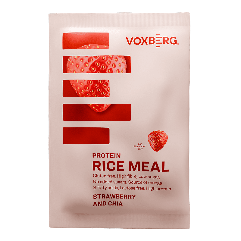 VOXBERG Protein Rice Meal Jahoda & Chia 60 g