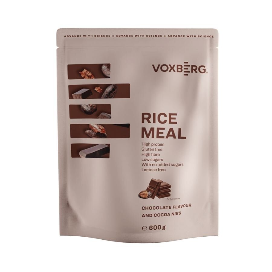 VOXBERG Protein Rice Meal Čokoláda kakaové nibsy 600 g