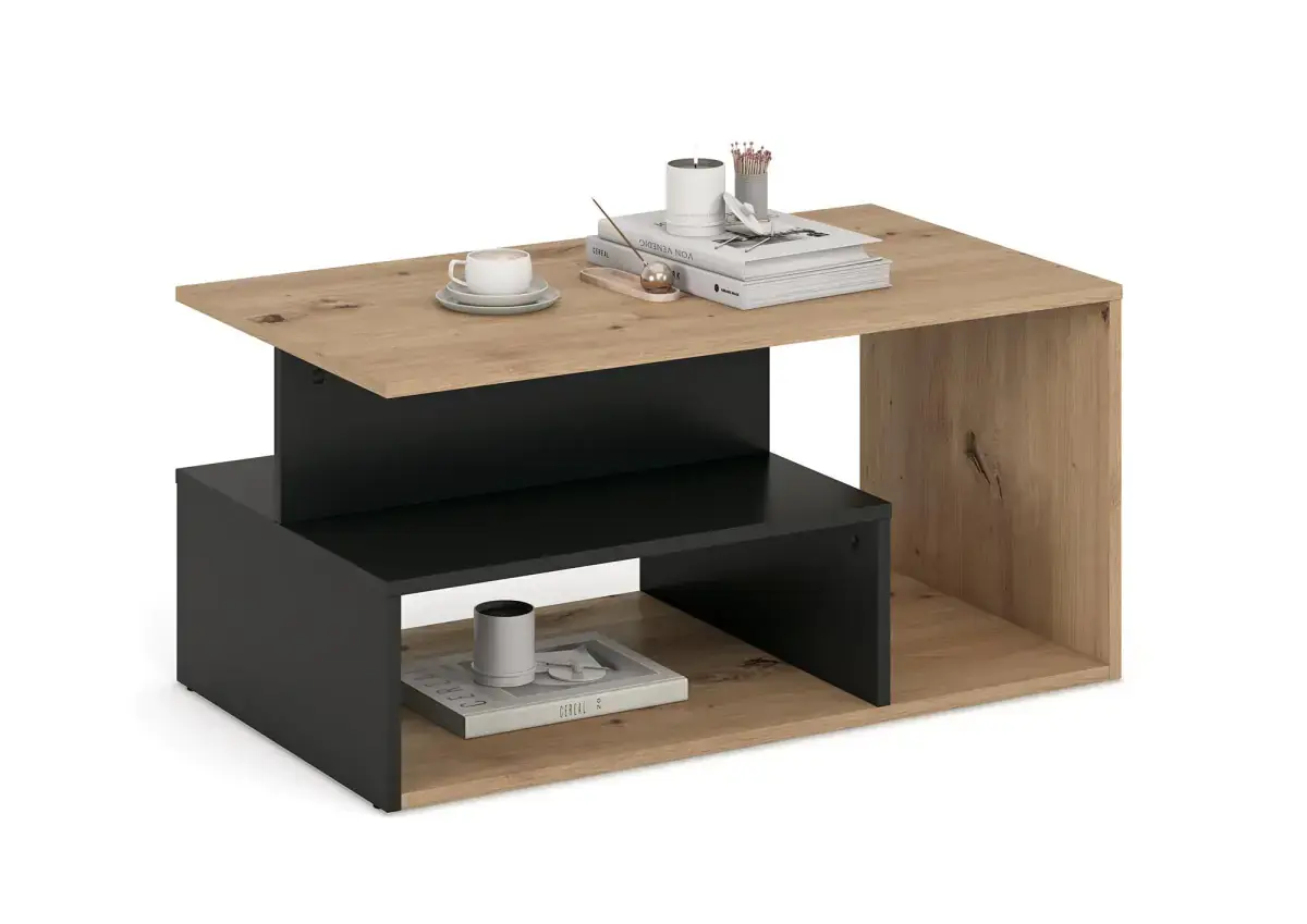 Halmar Konferenční stolek IVA - dub artisan / černá