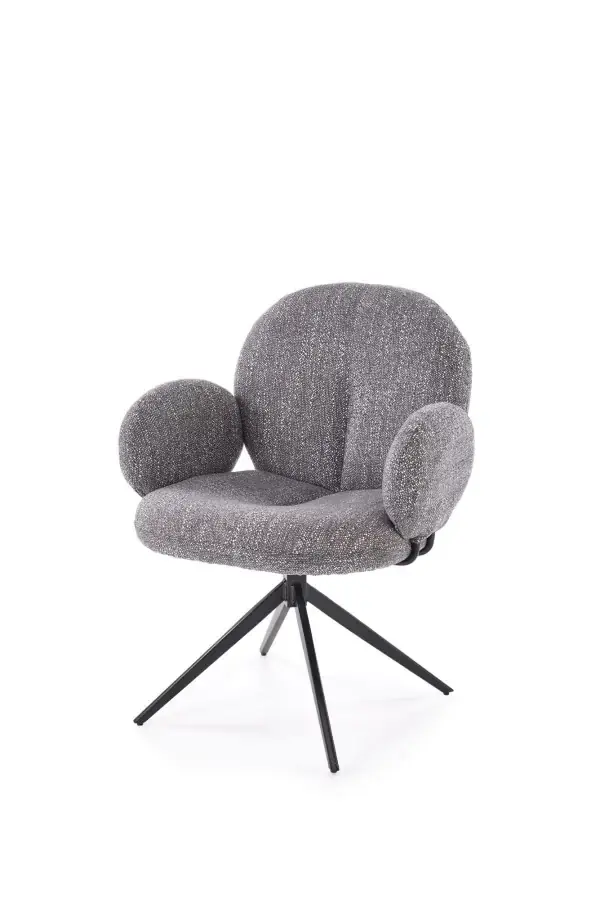 Halmar Otočné jídelní křeslo K568 - šedá