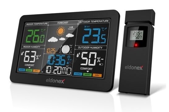 Eldonex WeatherCheck meteostanice Černá