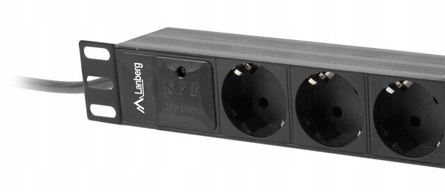 Zásuvková Lišta Rack Pdu Skříně 1U 10“ Palců 230V 16A 2M 3X Schuko Lanberg