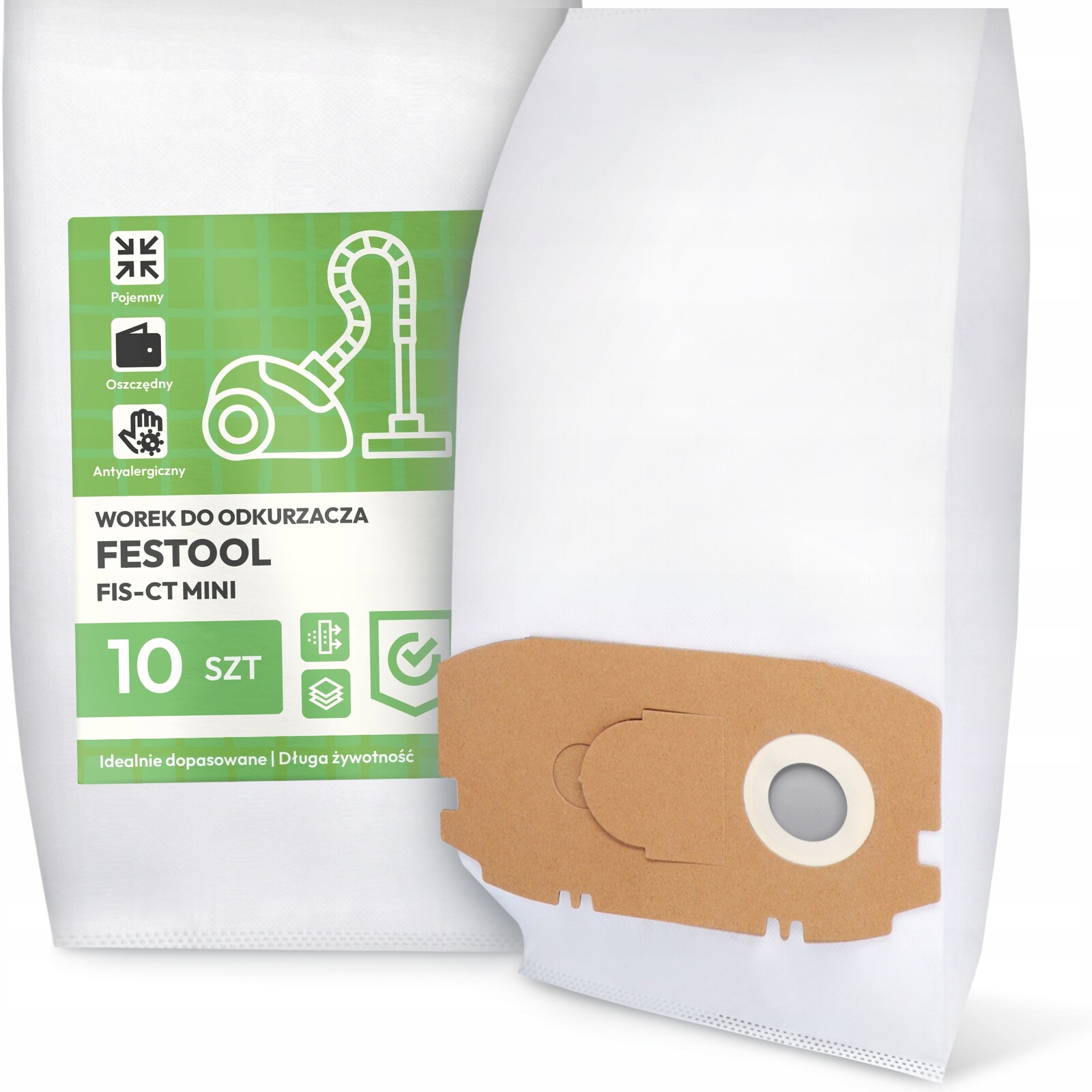 10 x Sáček Do Vysavače Festool Fis-ct Mini Objemný Silný Velký Sáčky G9-W