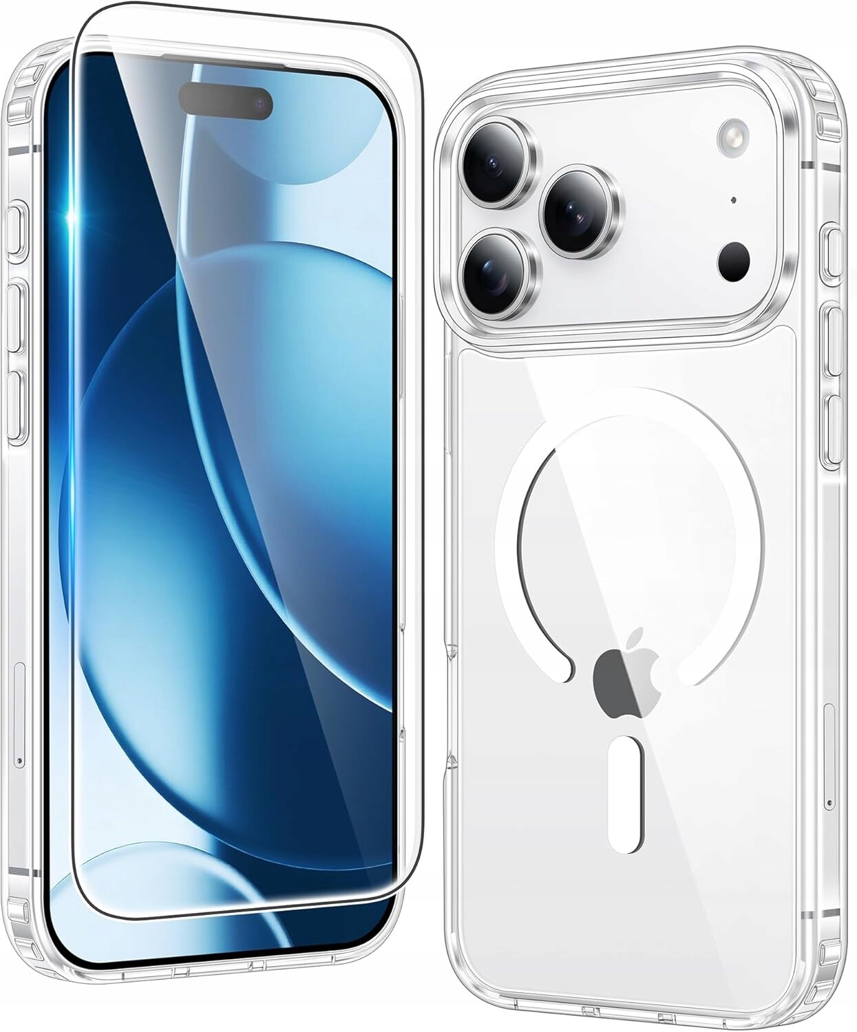 Pouzdro pro iPhone 17 Pro pro MagSafe Ultra Clear Case Zesílené 360° Sklo 9H