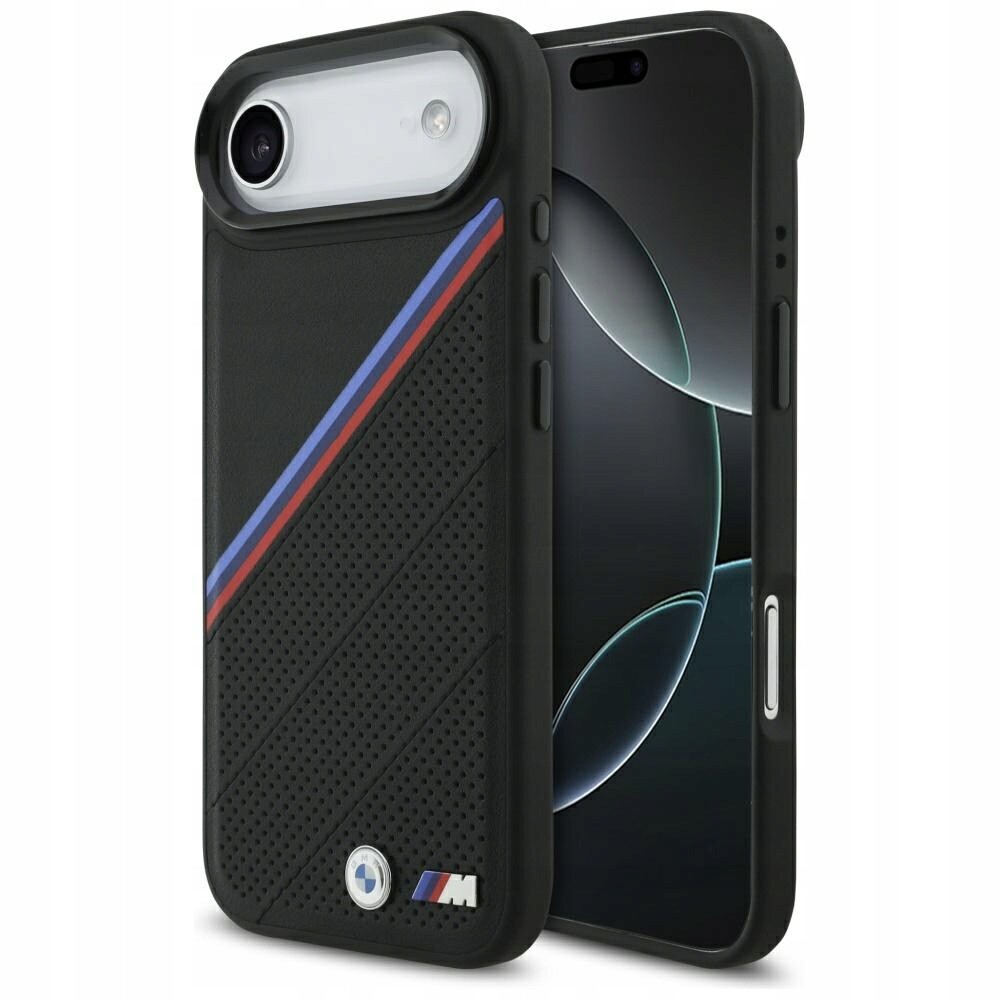 Pouzdro Bmw M Tricolor Metal Logo MagSafe pro iPhone 17 Air, černé