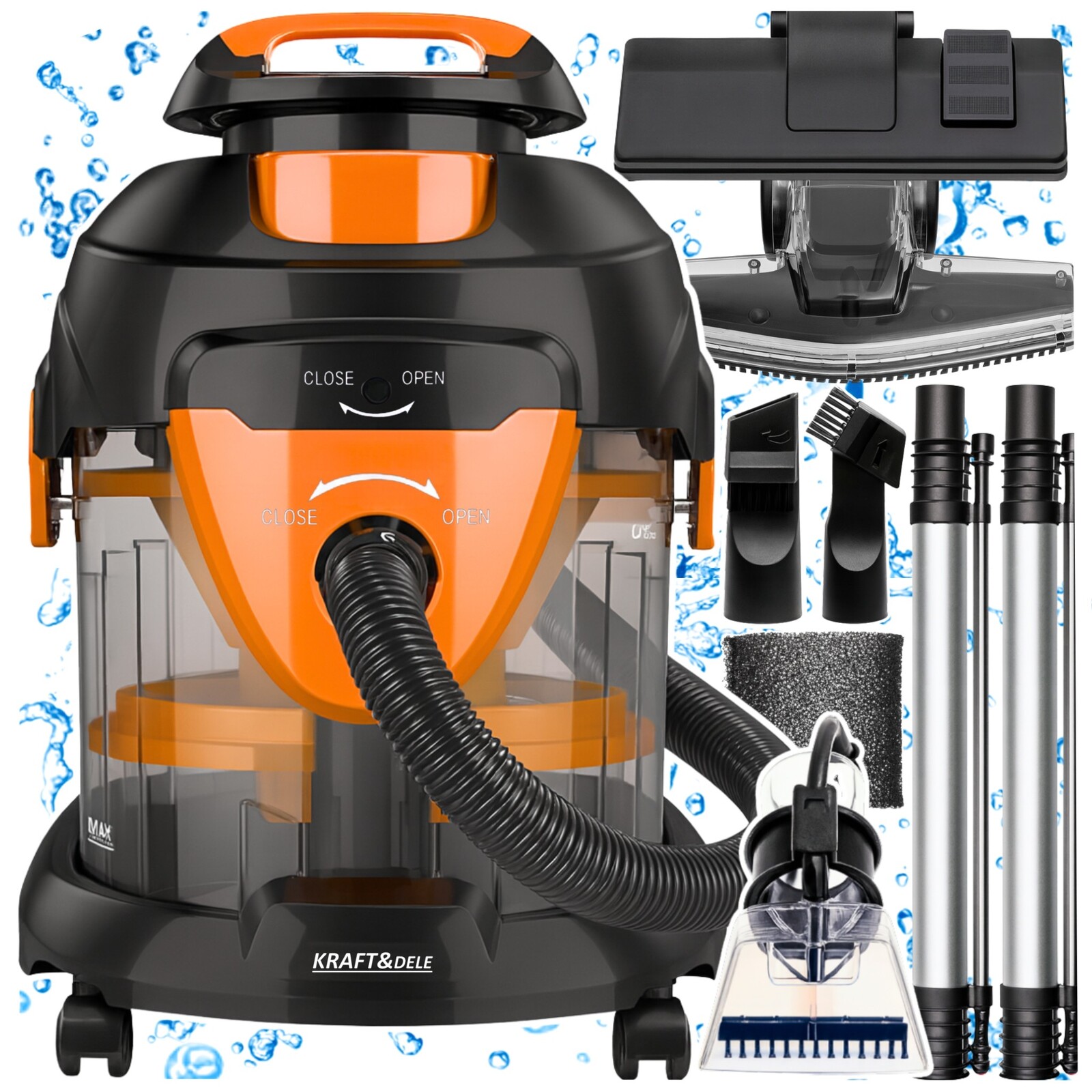 Vysavač Na Čalounění A Koberce Do Auta Silný, Mokrý, Suchý 4V1