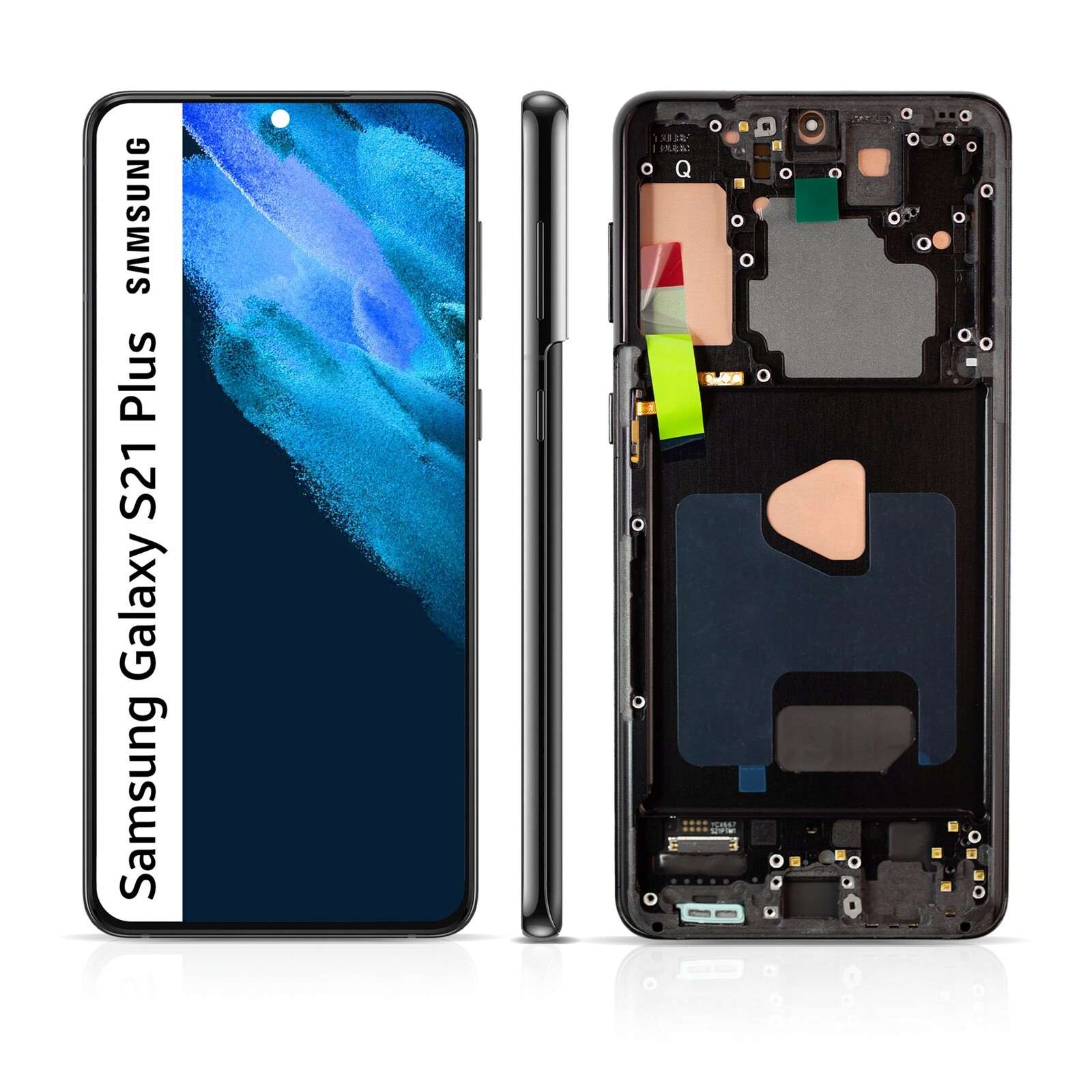 Displej s rámečkem pro Galaxy S21+ Oled Full Size LCD panel Phantom Black