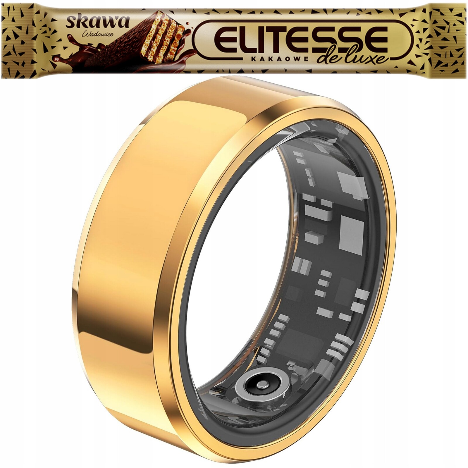 Smartring 18.2MM Smart Ring Vel. 8 IP68 Monitor Spánku krokoměr zlatý