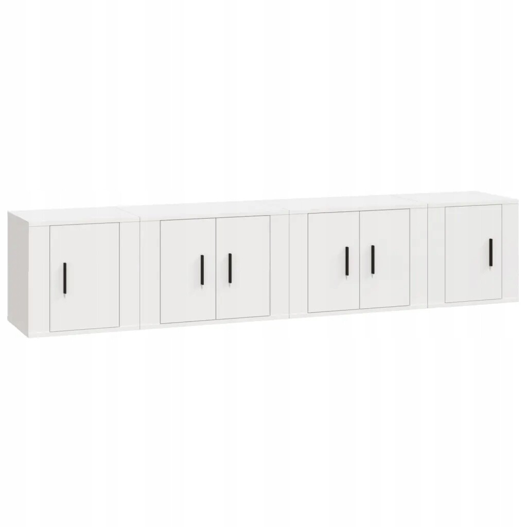 vidaXL Sada 4 televizních skříněk, bílá