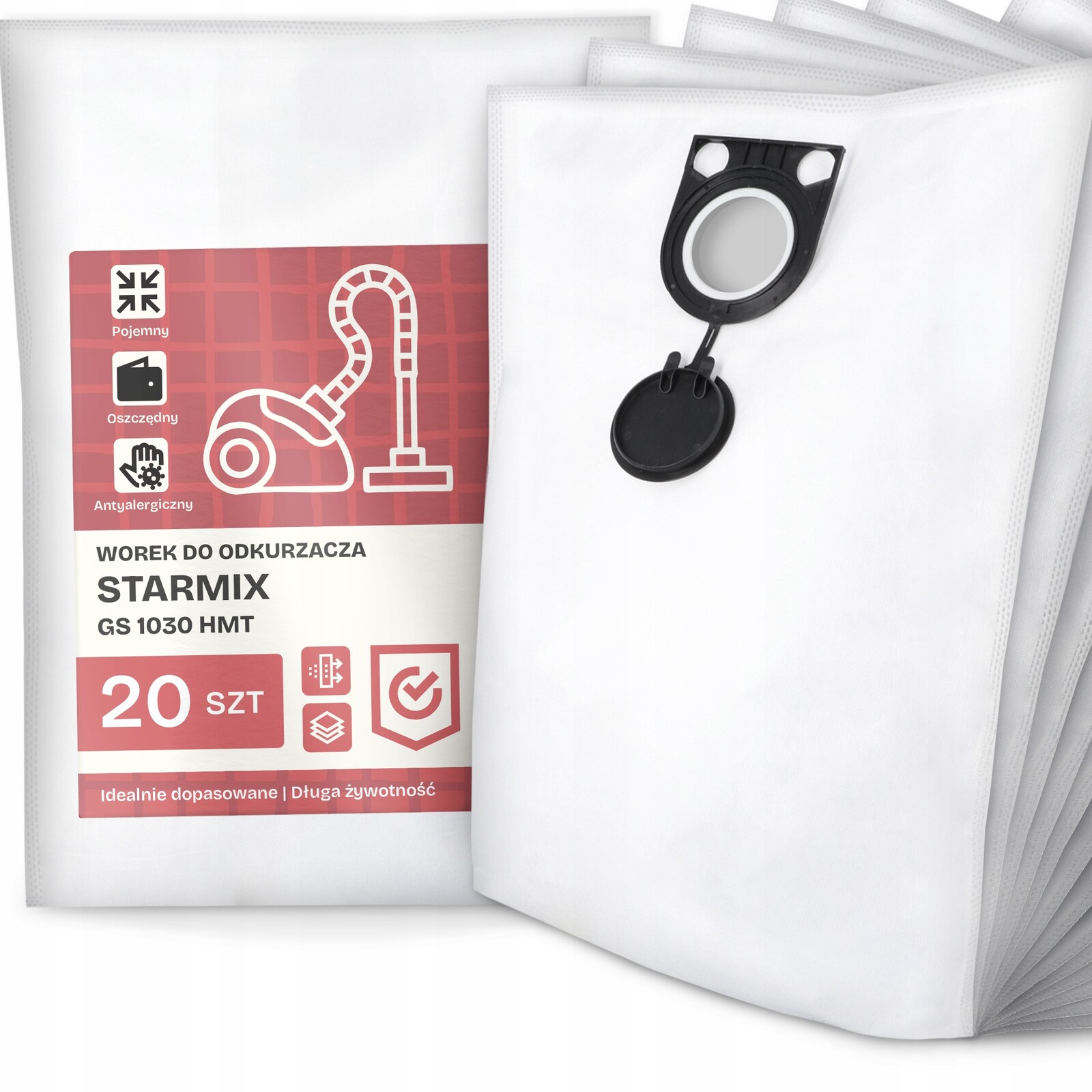 20 x Sáček do Vysavače Starmix Gs 1030 Hmt Syntetický Prostorný Silný G9