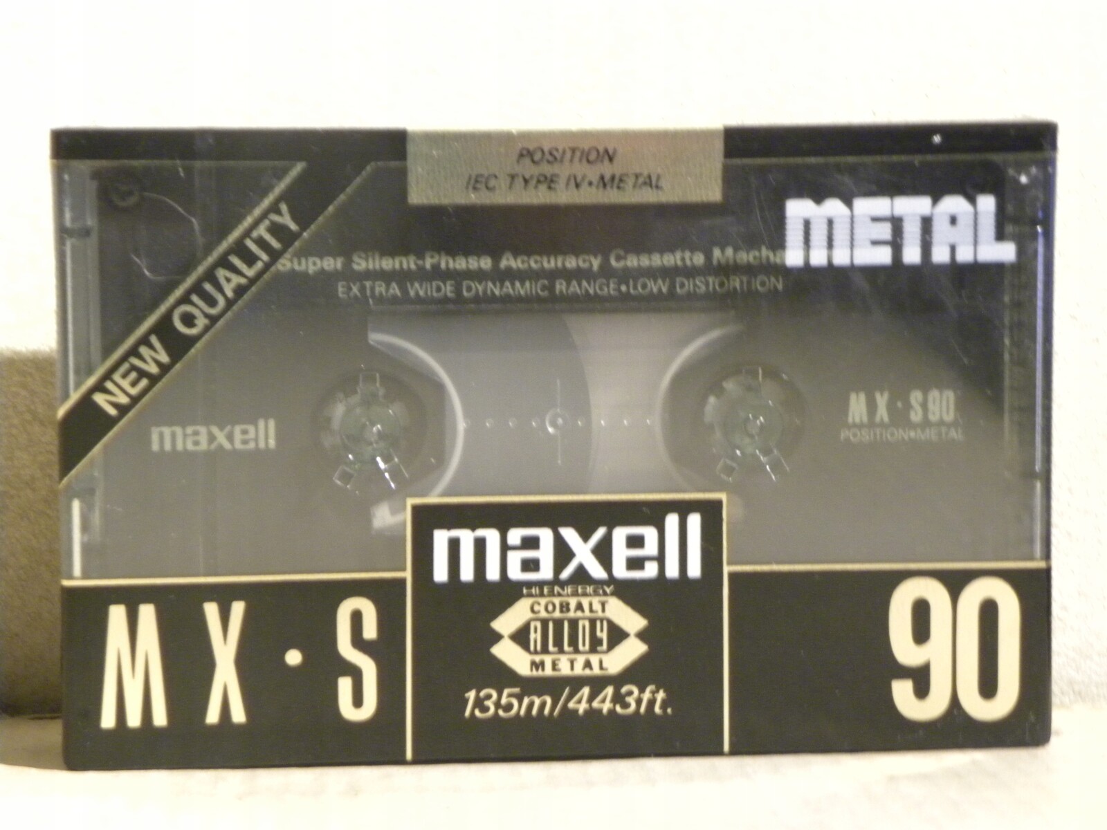 nová ve fólii magnetofonová kazeta Maxell Mx-s 90, kov