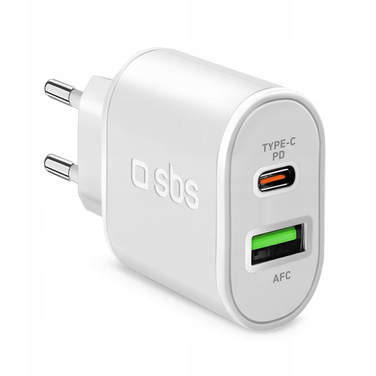 Rychlá Síťová Nabíječka 20W Usb-a Usb-c Power Delivery Pd Bílá