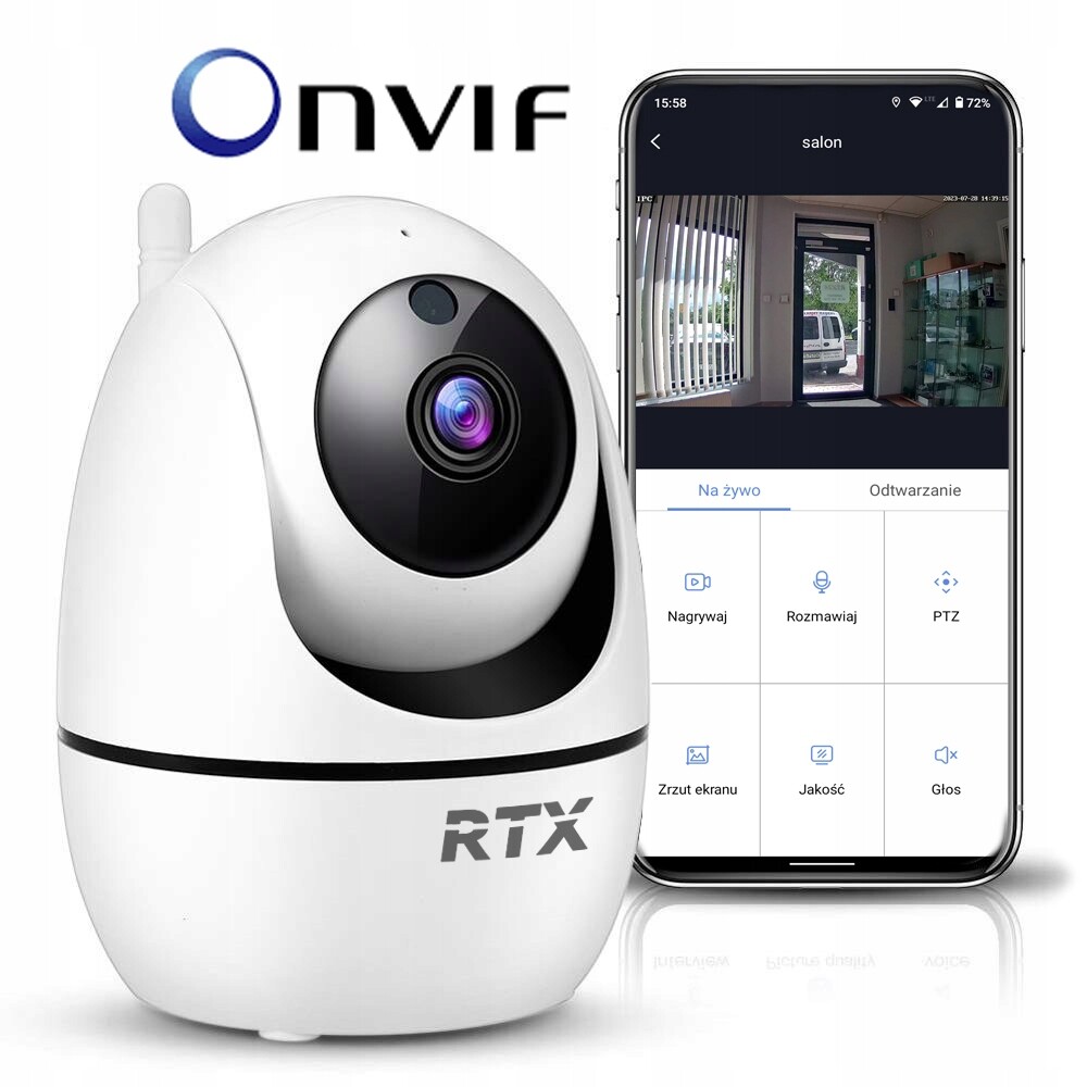 Kamera Rtx P2P Audio WiFi Ir Sledování Sd Onvif