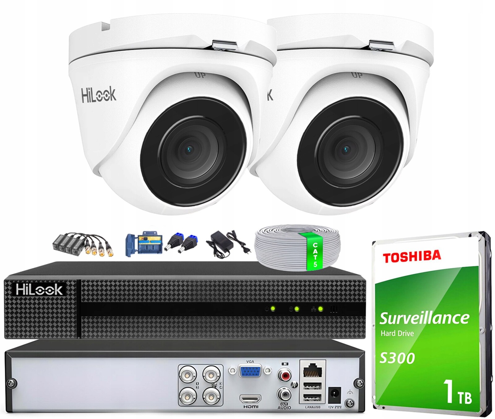 Monitorovací sada pro rozšíření 2 kamer 1080p Rekordér 4 kanály Hdd 1TB