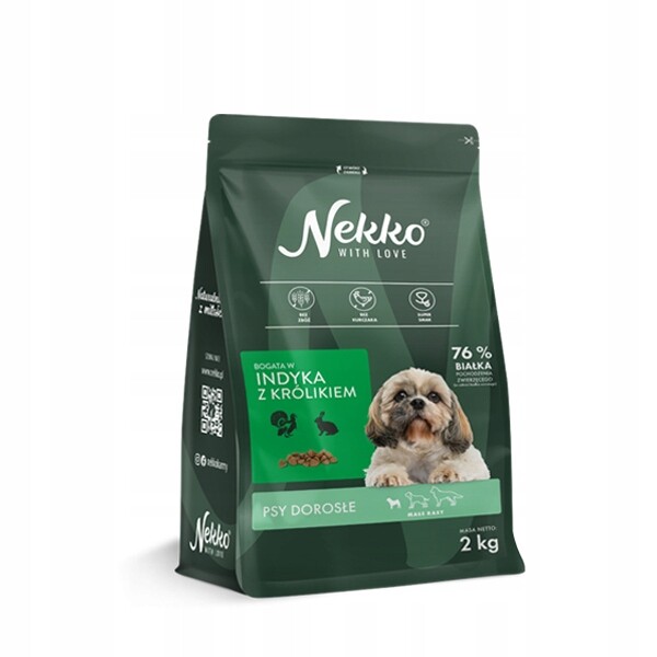 Nekko krmivo pro dospělé psy malých plemen Krůta Králík bez obilovin 2 kg