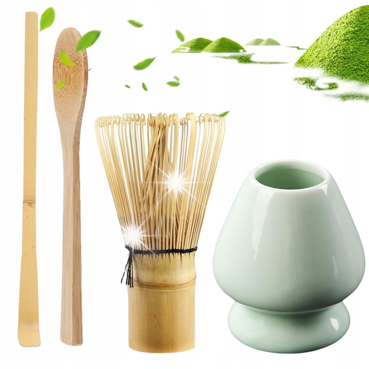 Sada Na Čaj Matcha Bambusový Nástroj Na Matchu S Míchadlem/lžičkou