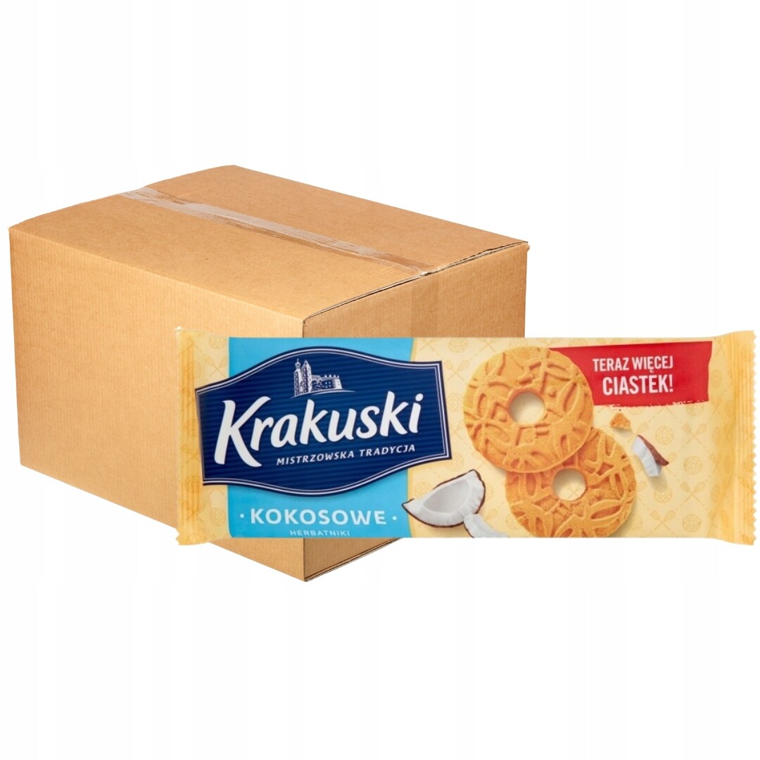 Krakuski kokosové Sušenky 168 g x 24 kusů