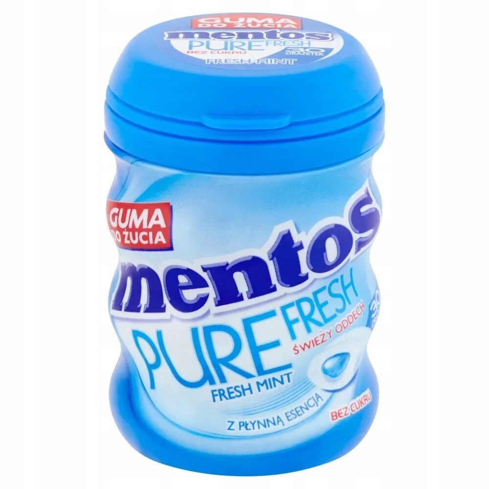 Mentos Pure Fresh žvýkačka s mátovou příchutí bez cukru 60 g 6 Ks