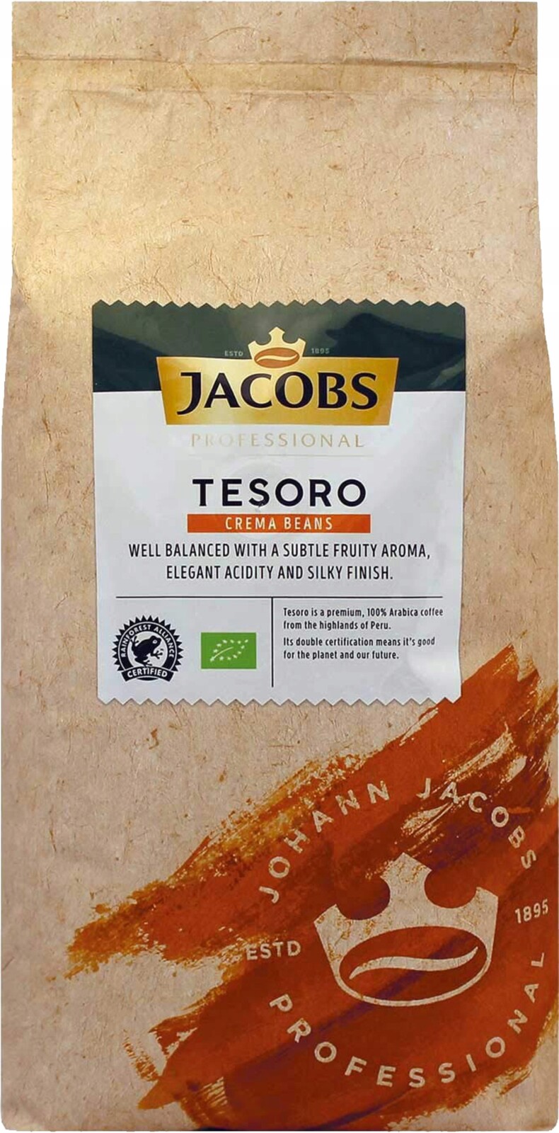 Jacobs Professional Tesoro Crema Káva zrna 1 kg