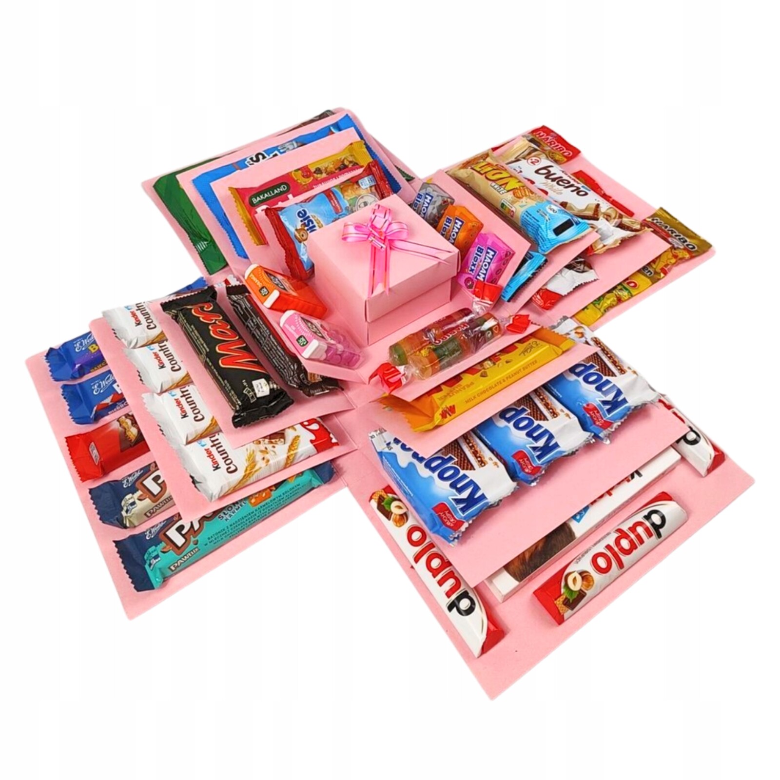 Explodující překvapivá Dárek Krabička růžová barva