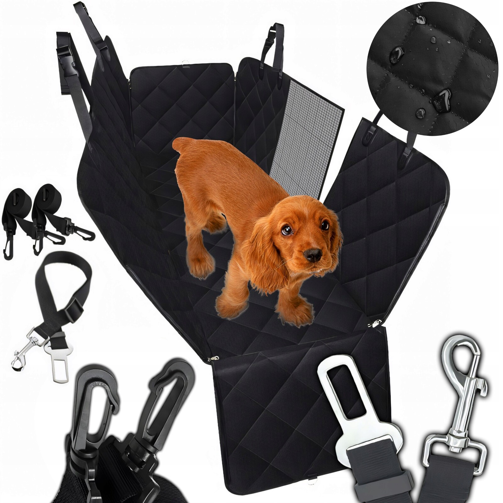 Podložka Pro Psa Voděodolná Do Auta, Potah Na Sedadlo 3 Pásy