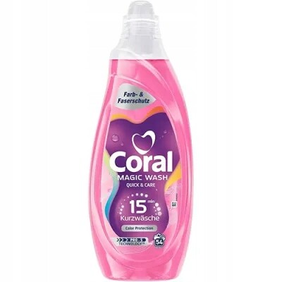 Tekutý prací prostředek na barevné prádlo Coral 2,16 l