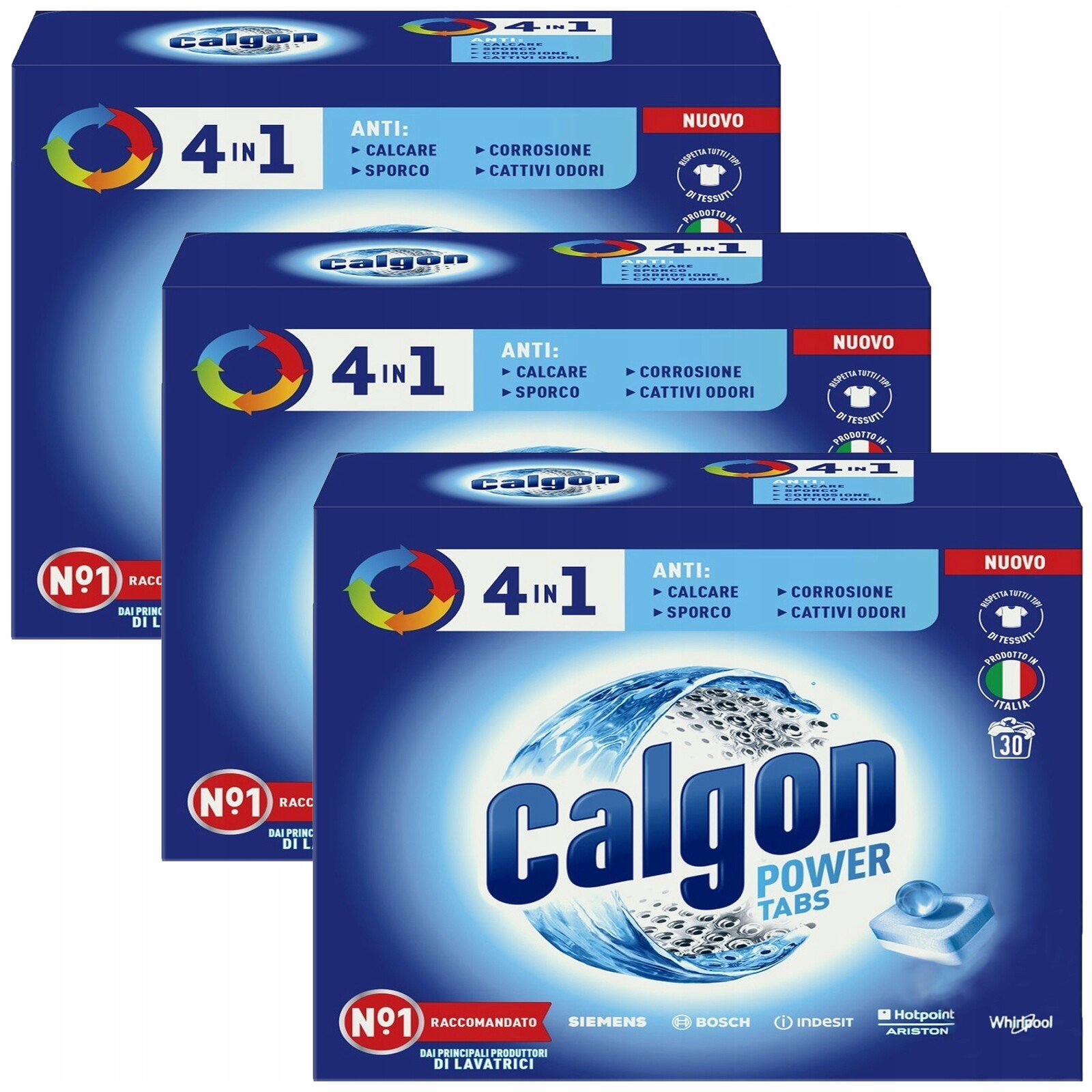 Calgon 4v1 Odvápňovač Tablety na čištění pračky Ochrana praček 90ks