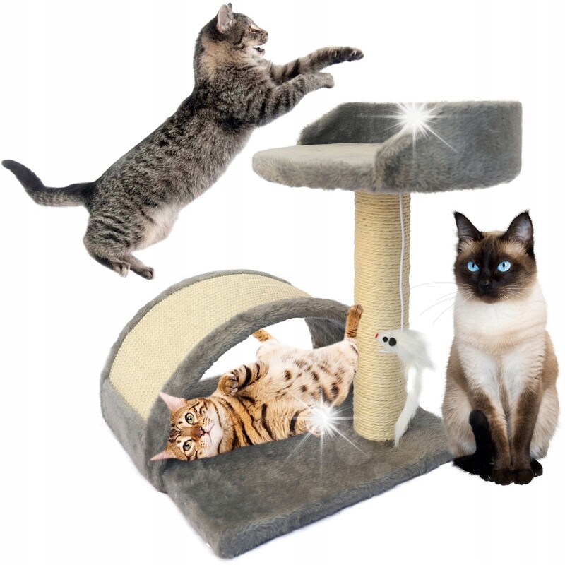 Škrabací sloupky Pro Kočky ve Pelíšek k ležení, bouda, 4poziční tunelová Hračka
