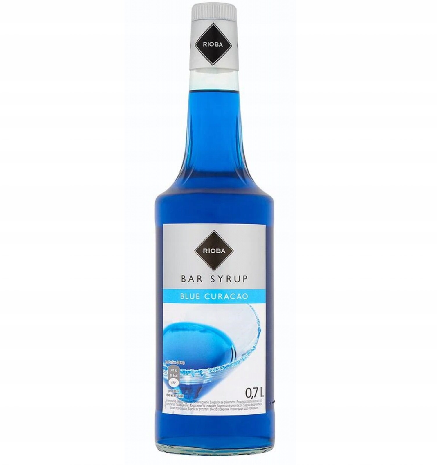 Top Akce! Blue Curacao Barmanský sirup Rioba 700 ml do nápojů, bubble