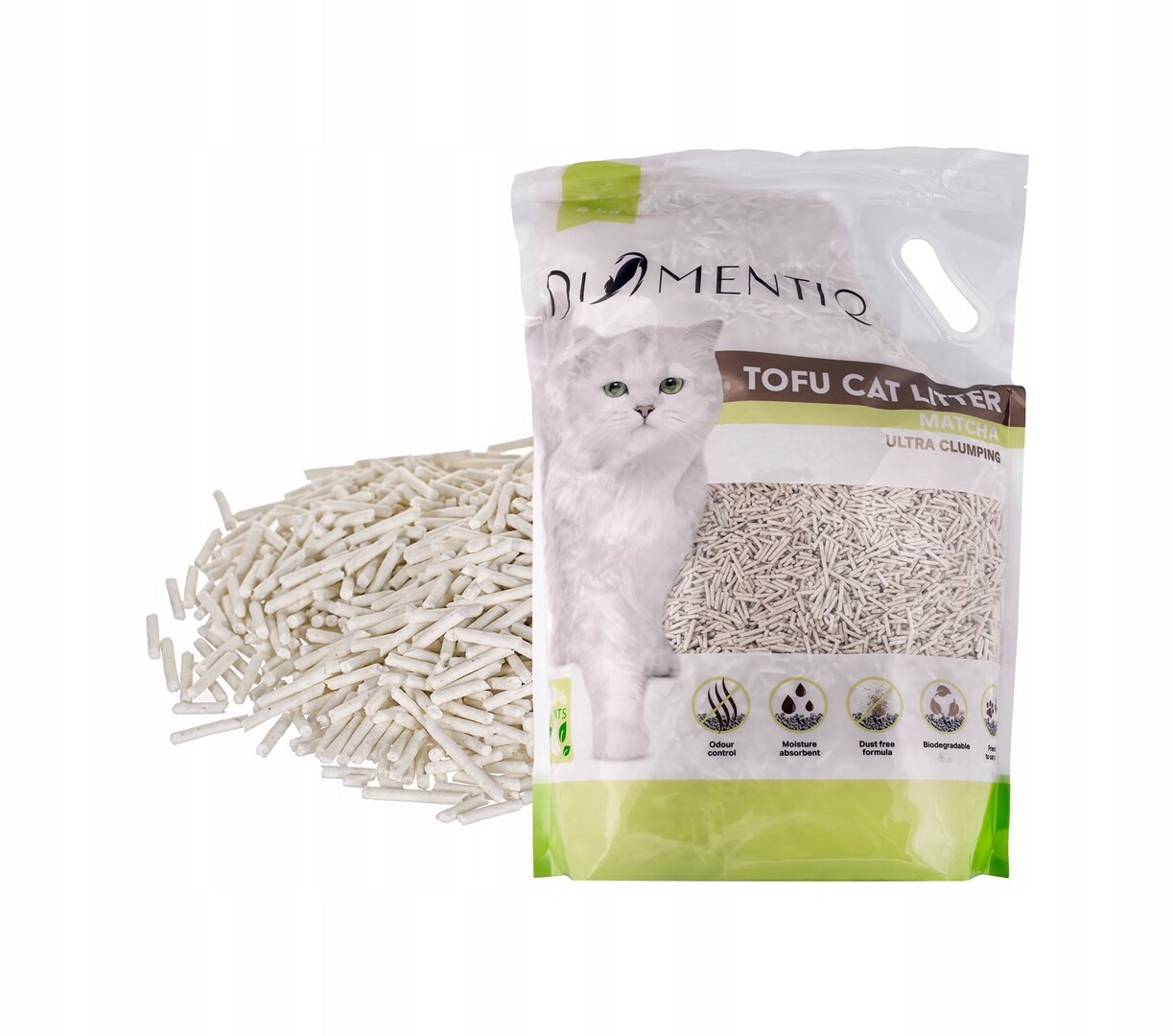 Diamentiq Stelivo tofu stelivo pro kočky 4 kg Matcha