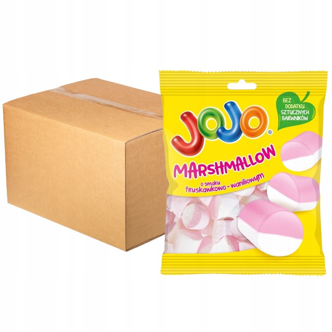 Jojo Marshmallow Pěny s jahodovo-vanilkovou příchutí 86 g x 24 kusů