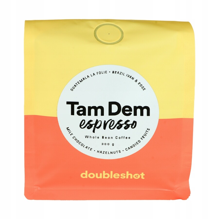 Káva zrnková Arabica DoubleShot Tam Dem Espresso 300 g