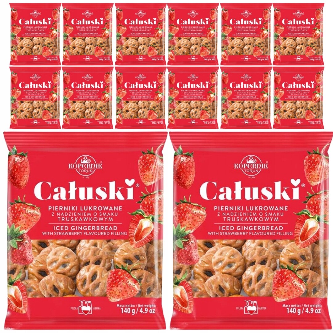 Kopernik Celokvětý Perníky glazované s jahodovou náplní 140 g x 14 ks