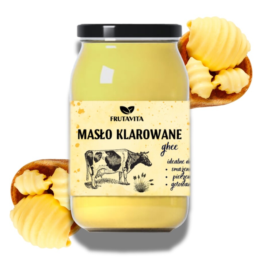 Čisté máslo Ghee 750 g Přírodní 900 ml Čerstvé Ideální pod Keto Tuky