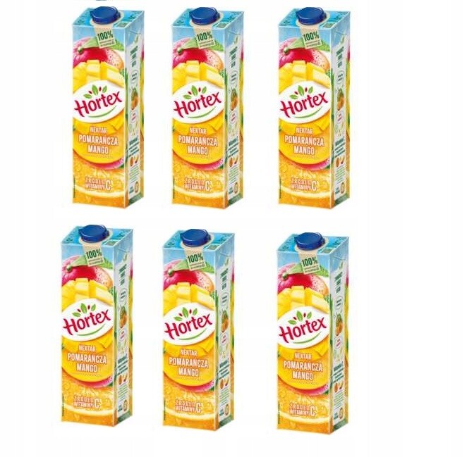 Hortex Pomeranč -mangový Nektar 6x 1 l