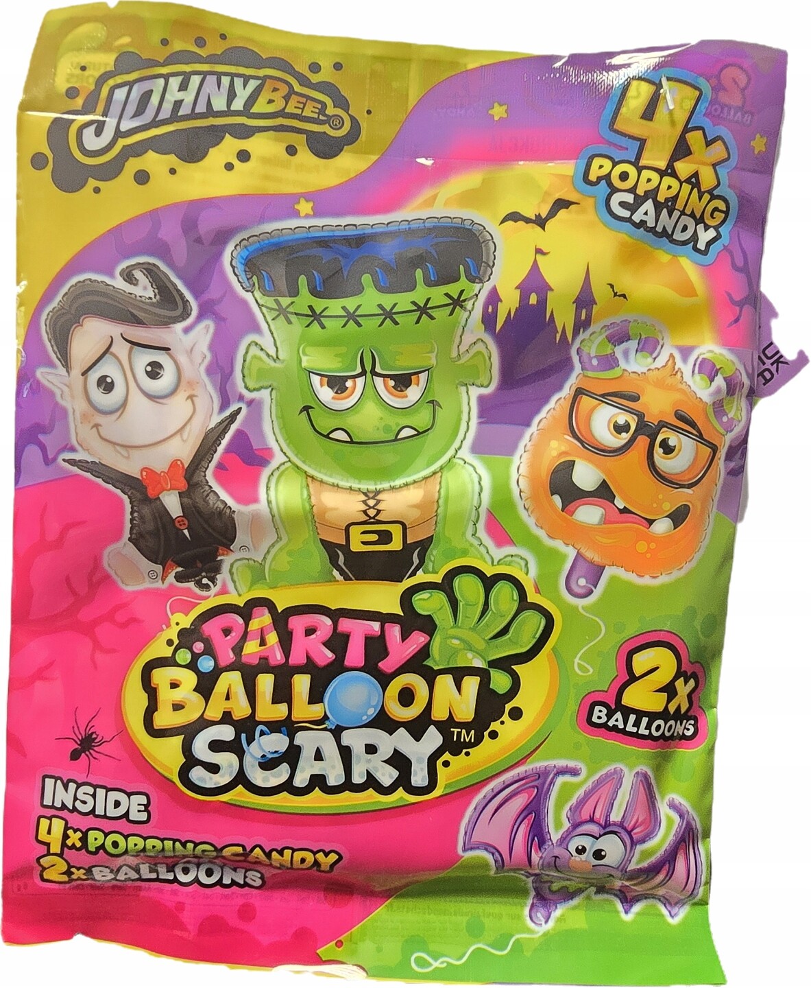 Johny Bee Halloween Balóny Postavy 2ks Střílející prášek 4ks 8g