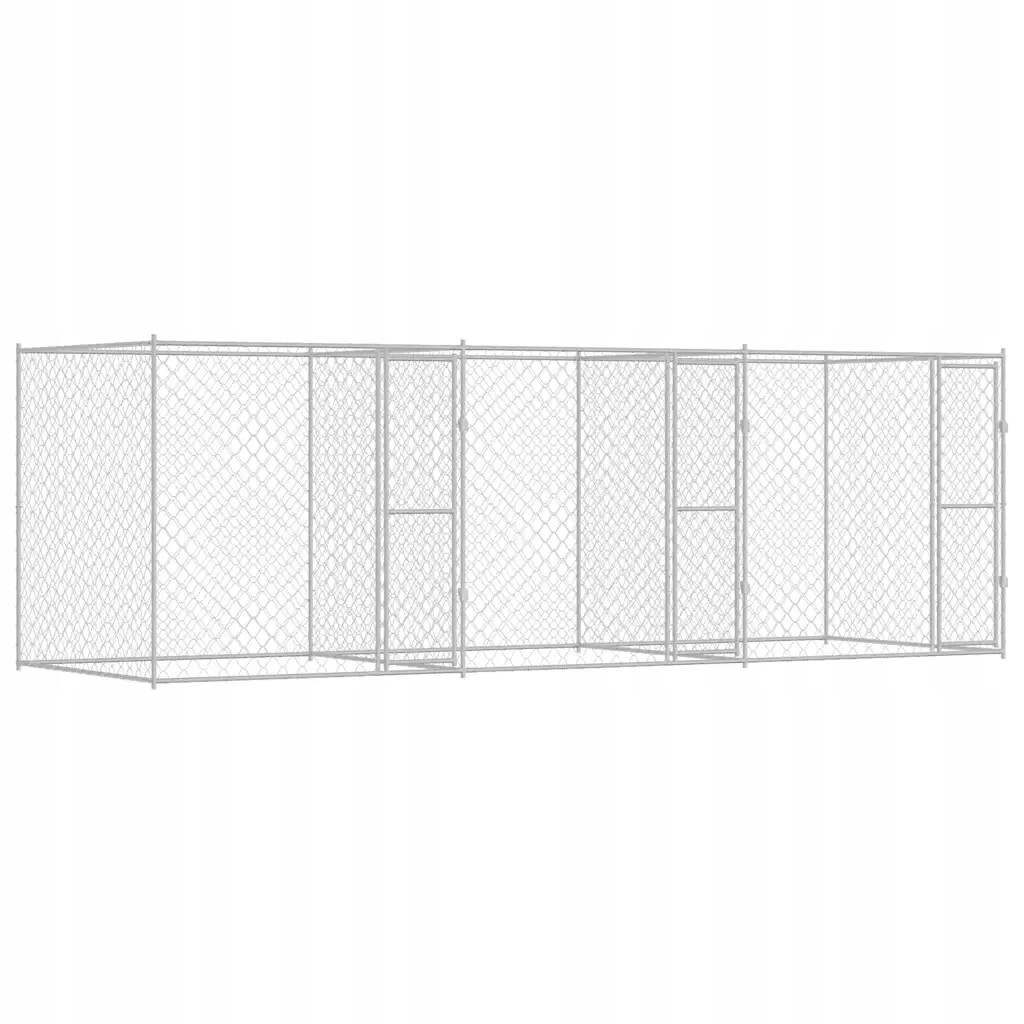Klec pro psa Stříbrná 600 x 200 x 200 cm Ocel Galvanizovaná