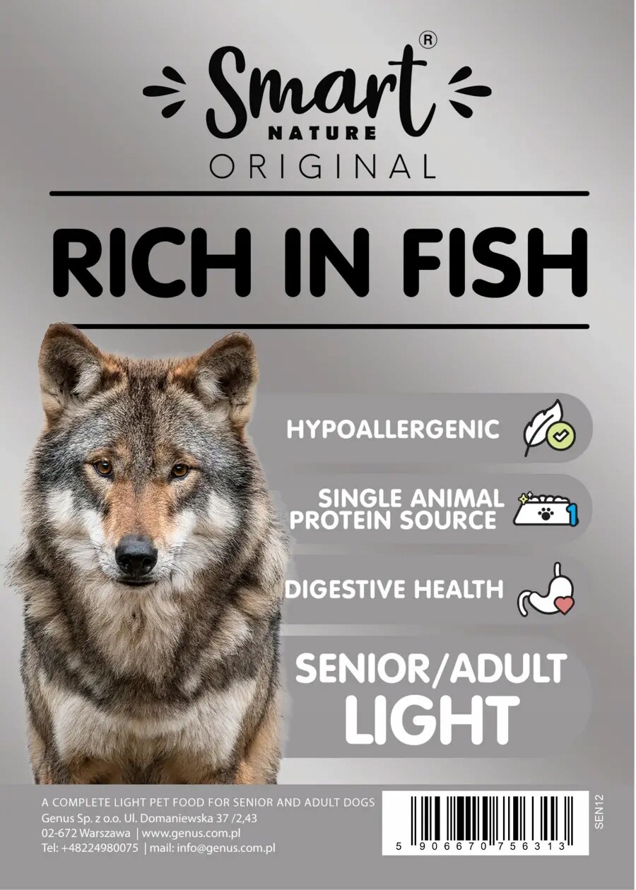 Smart Nature Original Senior Fish 2 kg Monoproteinové krmivo pro psy s nadváhou