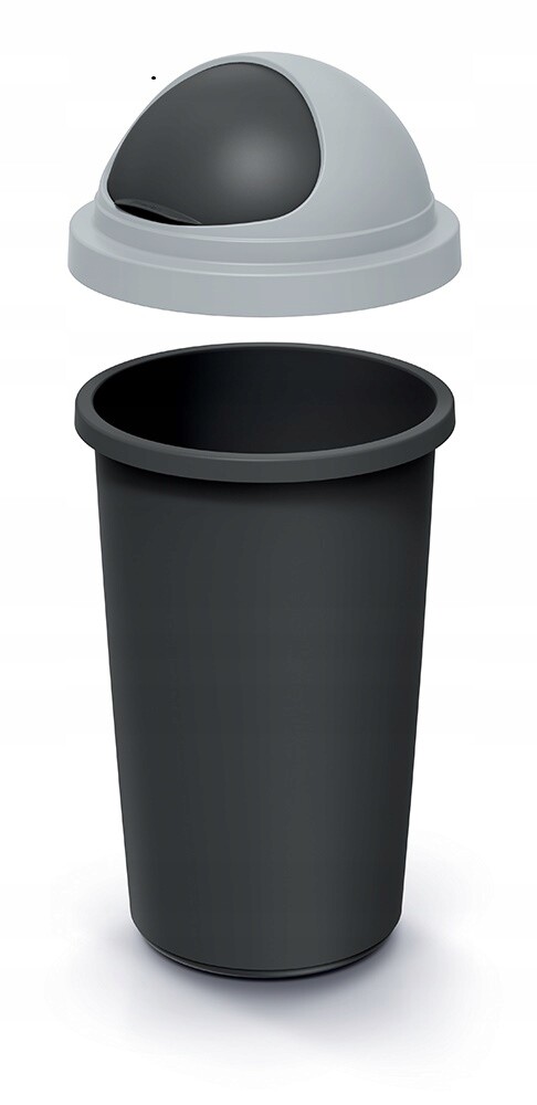 Odpadkový koš Compacta R Roller objem: 50 l, barva: recykl. černá se svět