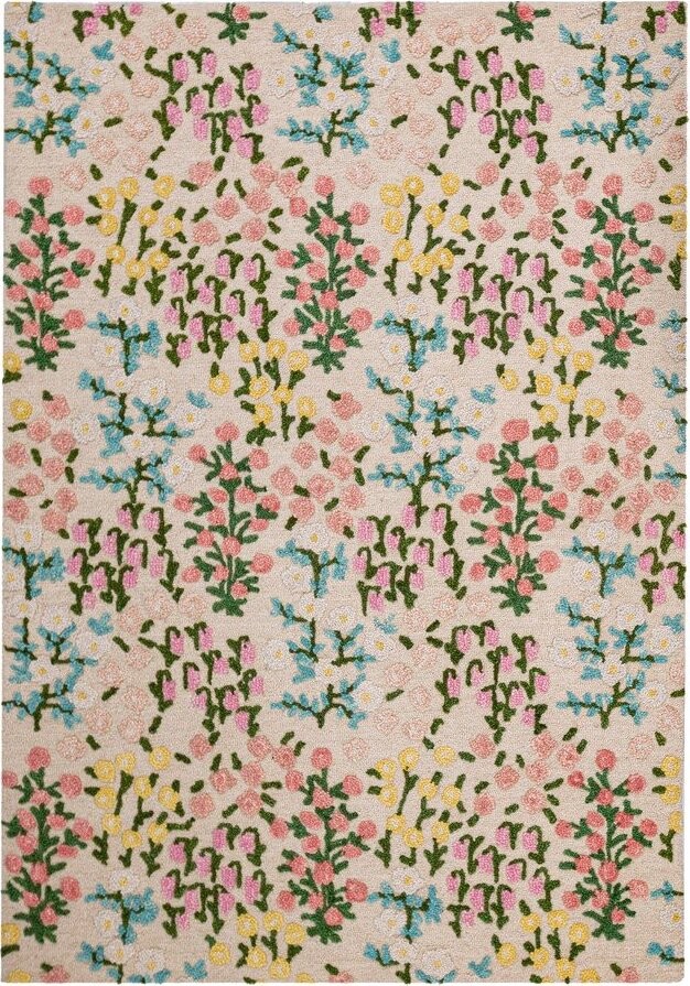 Krémový ručně tkaný vlněný koberec 160x230 cm Emilia Floral – Flair Rugs