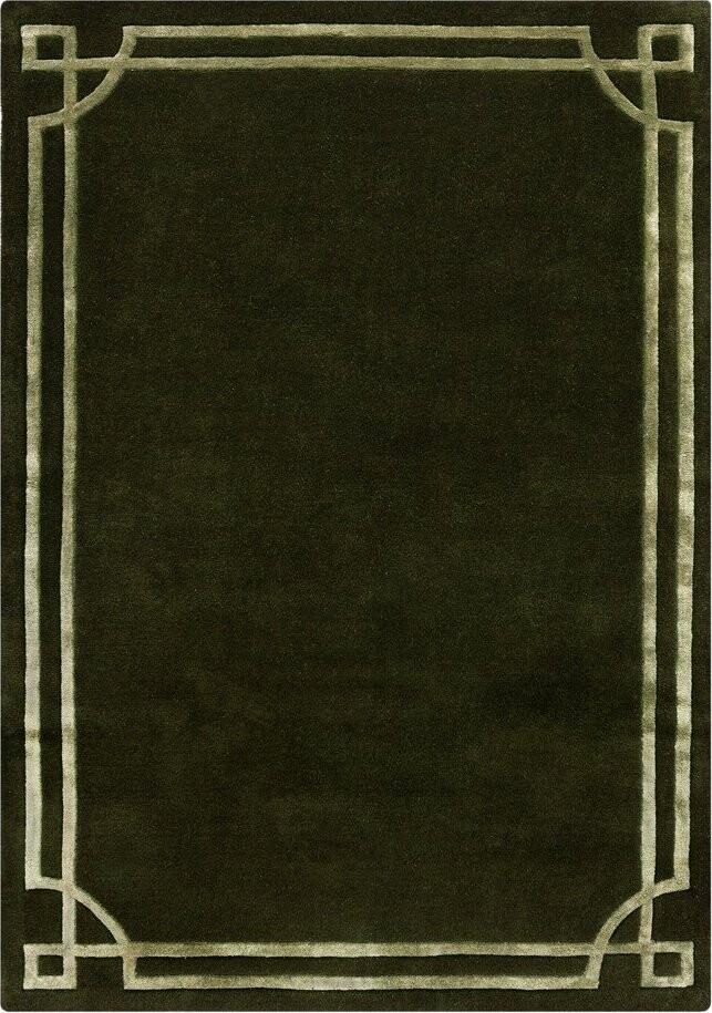Tmavě zelený ručně tkaný vlněný koberec 200x290 cm Gatsby – Flair Rugs