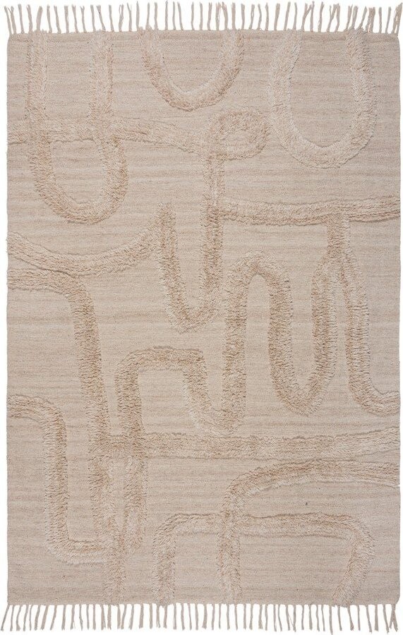 Béžový ručně tkaný vlněný koberec 200x290 cm Loma – Flair Rugs