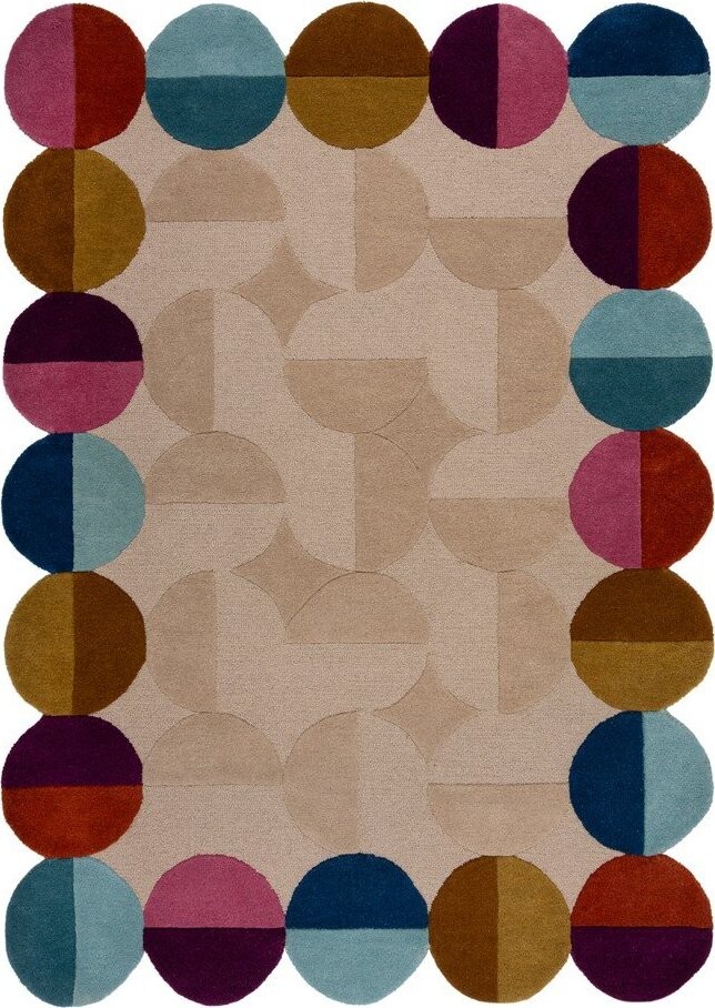 Béžový ručně tkaný vlněný koberec 200x290 cm Mia Textured Scallop – Flair Rugs