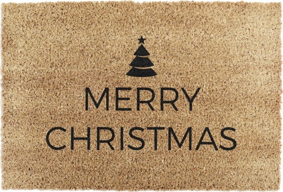 Rohožka s vánočním motivem z kokosového vlákna 40x60 cm Merry Christmas – Artsy Doormats